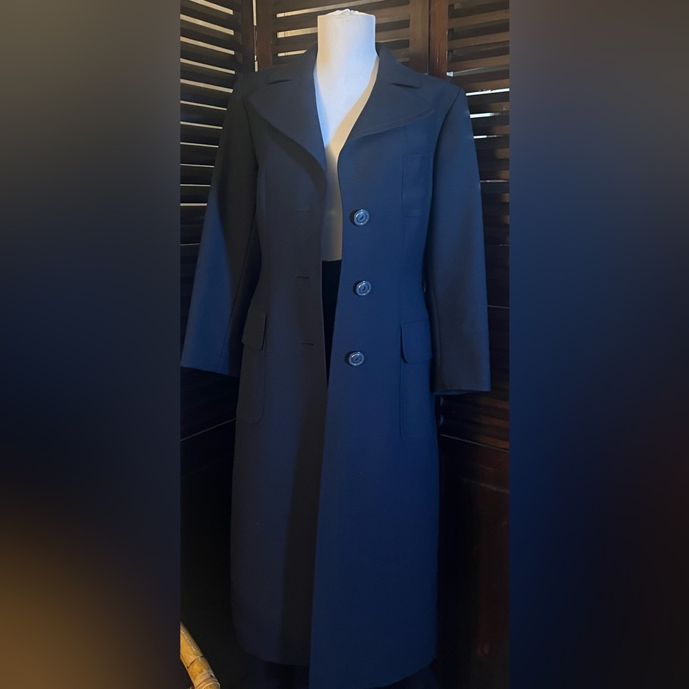 WEILL Paris,  Vintage Navy Blue Button -Up Coat (small)